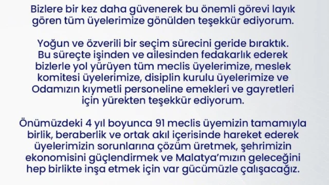 Başkan Sadıkoğlu, Kazanan Malatya’mızdır! — Fotoğraf 1