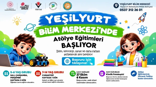 Yeşilyurt Bilim Merkezi’nde Yeni Dönem Kayıtları Başladı
