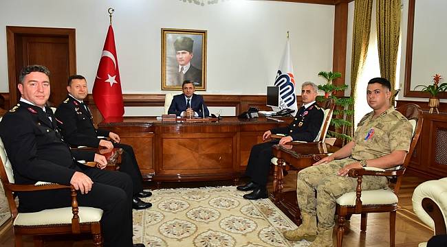 İl Jandarma Komutanından Vali Şahin'e Ziyaret