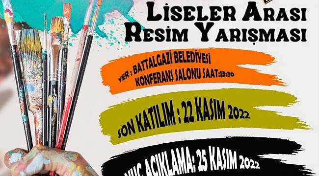  Battalgazi'de Ödüllü Resim Yarışması