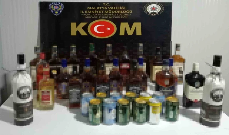 Malatya'da,Gümrük Kaçağı Alkol Ele Geçirildi