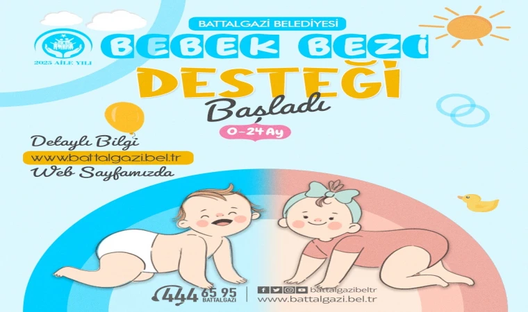 Battalgazi Belediyesi’inden Ailelere Çocuk Bezi Desteği
