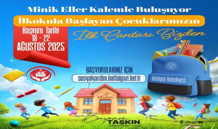 Battalgazi Belediyesi’nden Kırtasiye Desteği