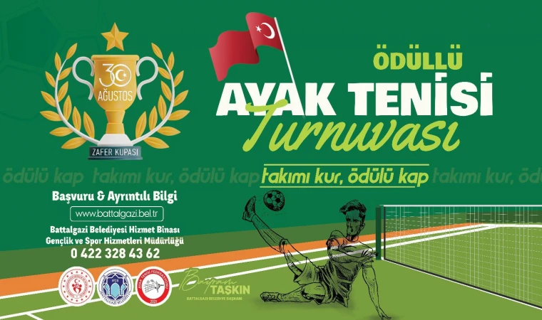 Battalgazi’de 30 Ağustos’a Özel Ayak Tenisi Turnovası