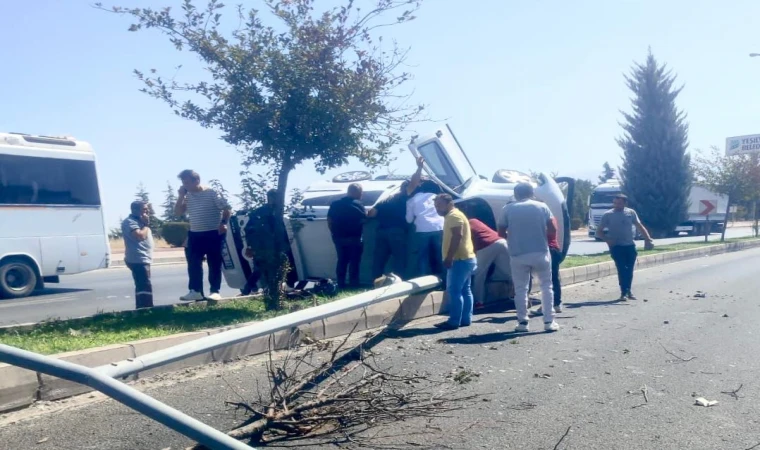 Malatya’da Otomobil Takla Attı 1 Yaralı
