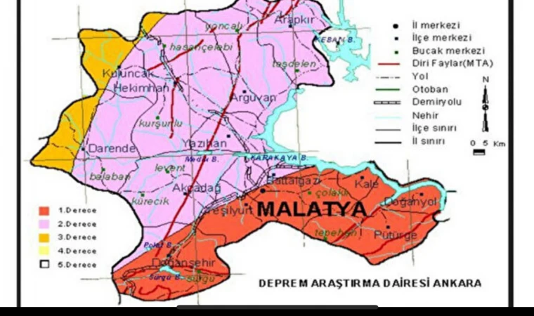 Malatya Türkiye’de En Fazla Deprem Yaşanan İller Arasında