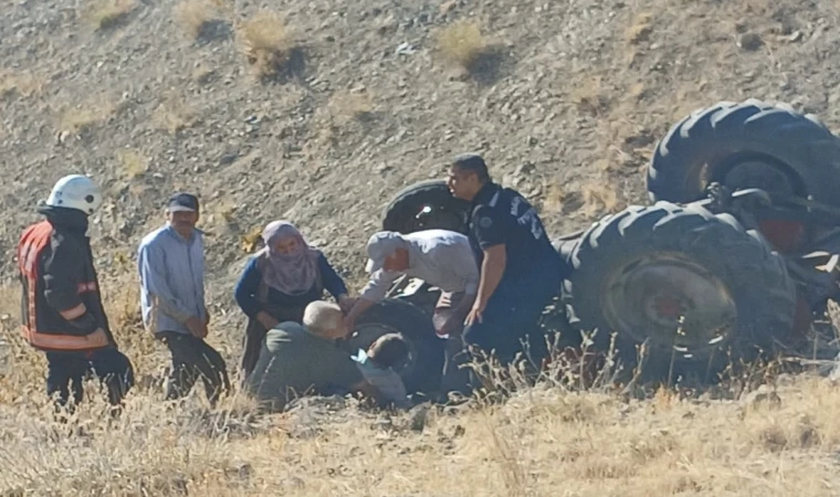 Malatya’da Traktör Devrildi 1 Yaralı
