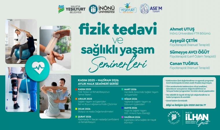 Yeşilyurt’ta Fizik Tedavi ve Sağlıklı Yaşam Semineri Başlıyor