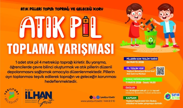 Yeşilyurt’ta Okullararası Atık Pil Yarışması Başladı