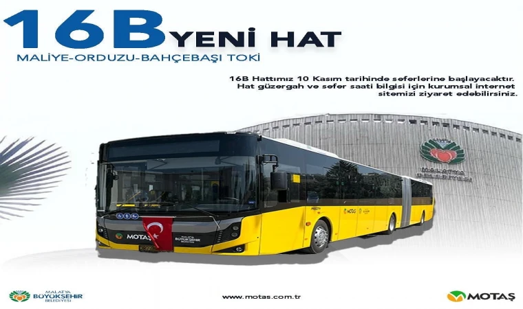 Malatya’da MOTAŞ, Yeni Hat Hizmeti Başlatıyor