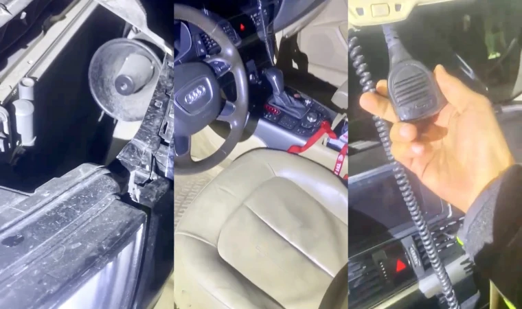 Malatya’da Bir Araçta Gizli Çakar ve Megafon Sistemi Ele Geçirildi