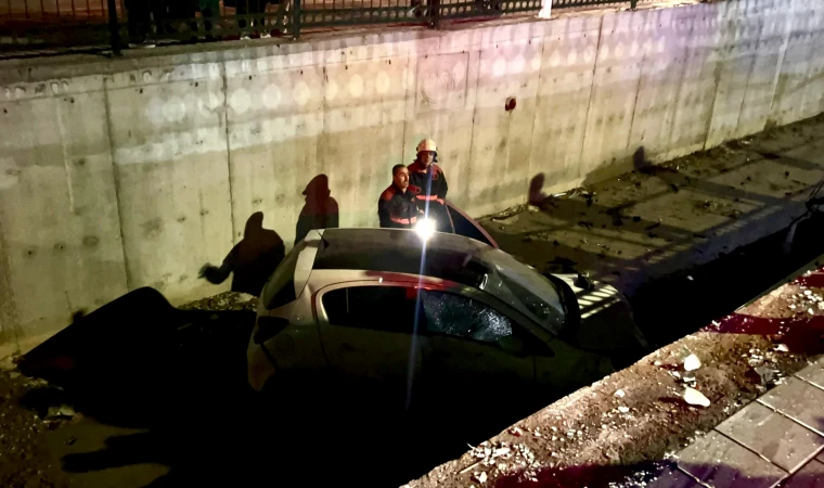 Malatya’da Otomobil Kanala Uçtu