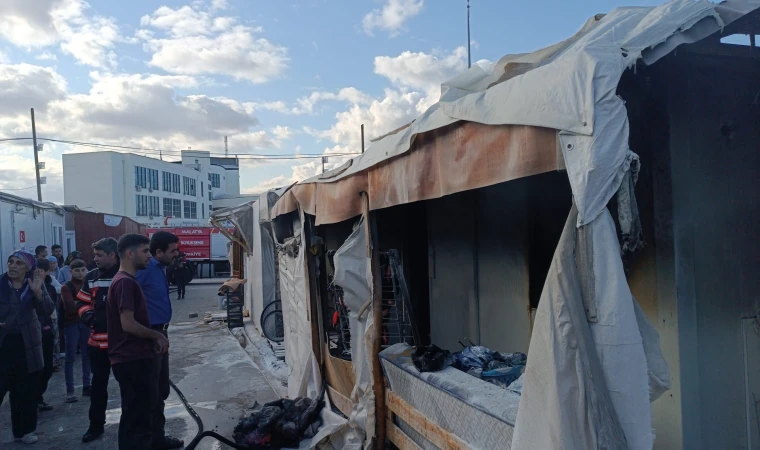 Malatya’da Konteynır Kentte Korkutan Yangın