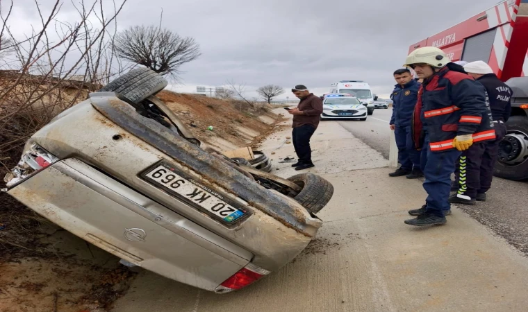 Malatya’da Otomobil Takla Attı 6 Yaralı