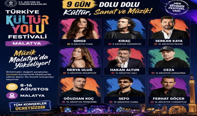 Malatya Kültür Yolu Festivali Başlıyor!
