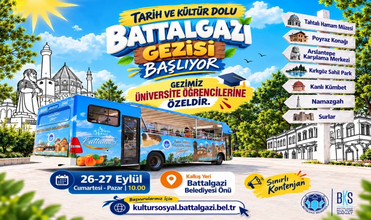 Battalgazi’de Üniversite Öğrencilerine Tarih ve Kültür Gezisi