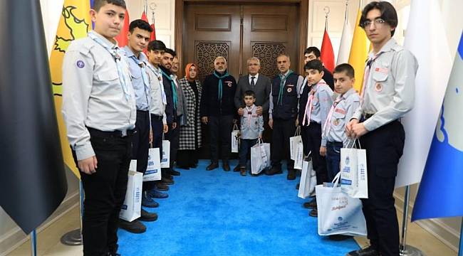 İzcilerden Başkan Güder’e Ziyaret