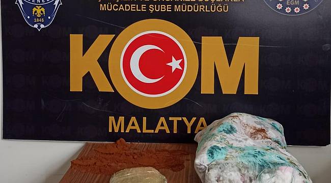 Malatya'da Yolcu Otobüsünde Esrar Ele Geçirildi