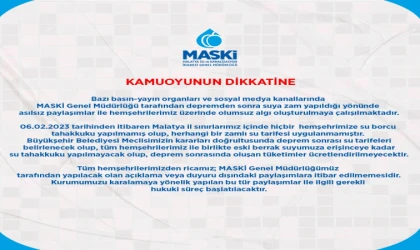 MASKİ'nin Su Zam'mı İddiaları Asılsız Çıktı!