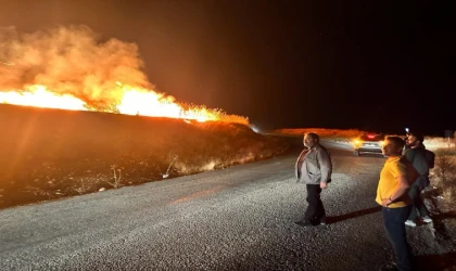 Fendoğlu,Akçadağ'da Çıkan Yangını Yerinde Takip Etti
