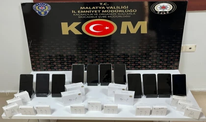 Malatya’da Kaçak Cep Telefonu Operasyonu