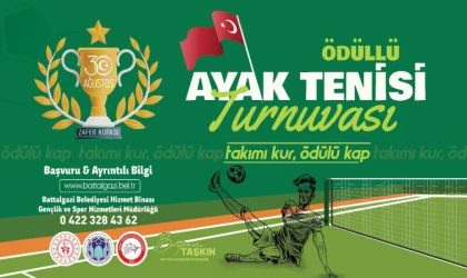 Battalgazi’de 30 Ağustos’a Özel Ayak Tenisi Turnovası
