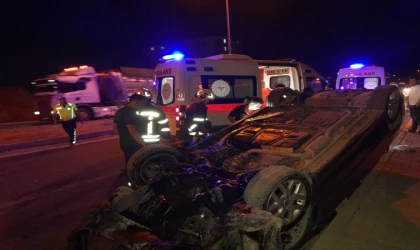 Malatya’da Otomobil Takla Attı 1 Yaralı