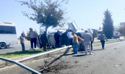 Malatya’da Otomobil Takla Attı 1 Yaralı