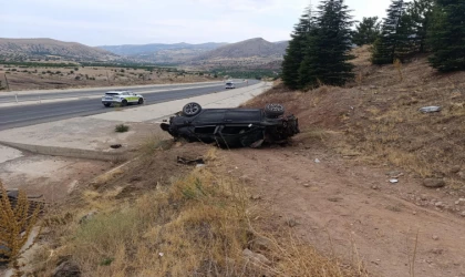 Malatya’da Otomobil Kanala Uçtu 1 Yaralı