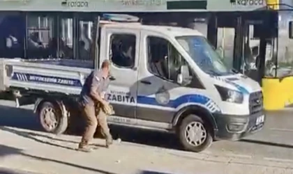 Malatya’da Zabıta Aracına Taşlı Saldırı