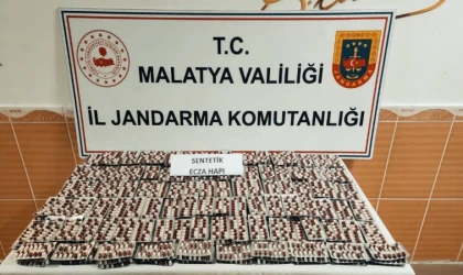 Malatya’da 4 bin 438 sentetik hap ele geçirildi