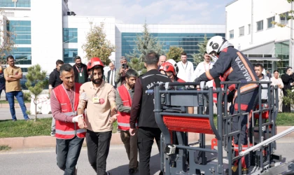 Malatya’da Gerçeği Aratmayan Yangın Tatbikatı