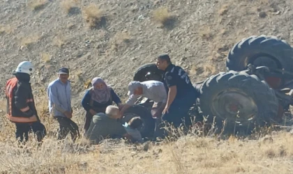 Malatya’da Traktör Devrildi 1 Yaralı