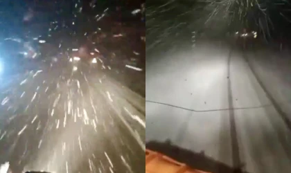 Malatya–Kayseri Karayolunda Yoğun Kar Yağışı