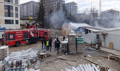 Malatya’da İşçilerin Kaldığı Konteynerde Yangın Paniği
