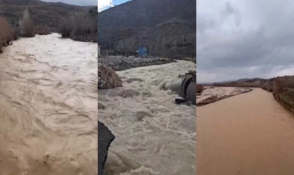 Malatya’da Yağışlar Sonrası Dereler Coştu