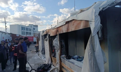 Malatya’da Konteynır Kentte Korkutan Yangın