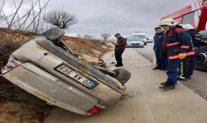 Malatya’da Otomobil Takla Attı 6 Yaralı