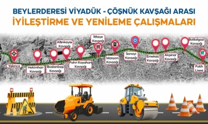 Beylerderesi İle Çöşnük Arasında Yol Yenileme Başlıyor