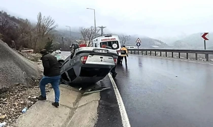Malatya’da Otomobil Takla Attı 5 Yaralı