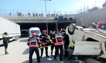 Malatya’da Otomobil Ters Döndü: 1 Yaralı