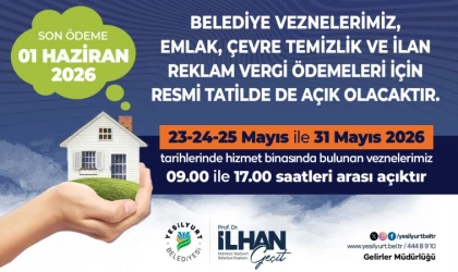 Yeşilyurt’ta Vezneler Resmi Tatilde Açık Olacak