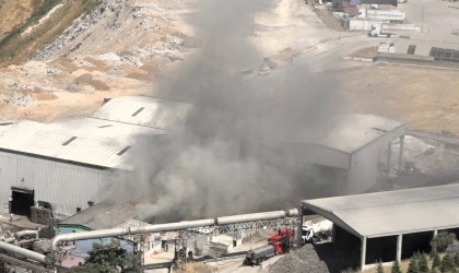 Malatya Katı Atık Bertaraf Tesisi'nde Korkutan Yangın