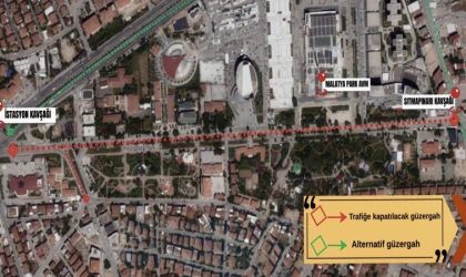 Malatya’da İnönü Caddesi Trafiğe Kapatılıyor